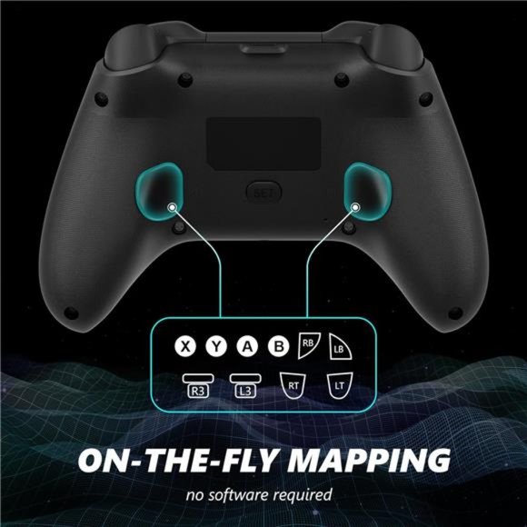 RGB Wireless Controller  Built-in Battery Dual Vibration Turbo Function, 2.4GHz - Picture 4 of 6